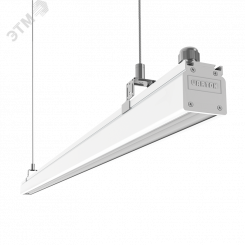 Светильник светодиодный Mercury Mall IP54 740x54x58мм линза 89°x115 30W 4000К белый RAL9003