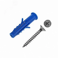 Шуруп универсальный 3.5х40 потайная головка оцинкованный + дюбель 6х30 (100шт) Шуруп универсальный 3.5х40 потайная головка оцинкованный + дюбель 6х30 (100шт)