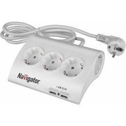 Удлинитель бытовой 5х1.8м с заземлением 16А ПВС 3х1.00 USB