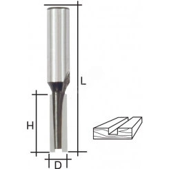 Фреза пазовая прямая с двойным лезвием, DxHxL = 6 х 20 х 58 мм