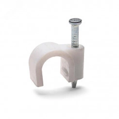 Скоба пластиковая с гвоздем для круглых кабелей и проводов СПК 5 (50шт.) (Fortisflex) Скоба пластиковая с гвоздем для круглых кабелей и проводов СПК 5 (50шт.) (Fortisflex)