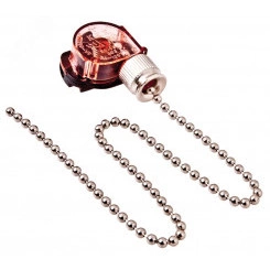 Выключатель для настенного светильника с цепочкой 270 мм «Silver» REXANT