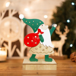 Деревянная домашняя фигурка с подсветкой Дед Мороз 18 см NEON-NIGHT