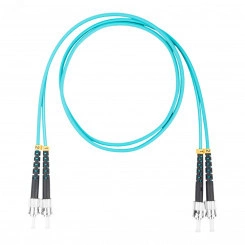 Шнур оптический коммутационный (патч-корд), ST-ST, дуплекс (duplex) OM3, нг(А)-HF, бирюзовый, 20 м Шнур оптический коммутационный (патч-корд), ST-ST, дуплекс (duplex) OM3, нг(А)-HF, бирюзовый, 20 м