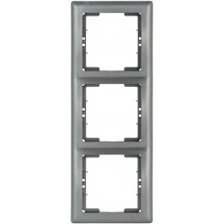 Рамка 3 местная вертикальная BOLERO антрацит Рамка 3 местная вертикальная BOLERO антрацит