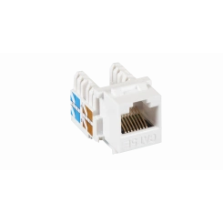 Модуль Keystone, Кат.5e, RJ45/8P8C, неэкран., белый, 10шт. Модуль Keystone, Кат.5e, RJ45/8P8C, неэкран., белый, 10шт.