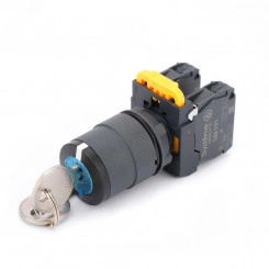 Переключатель SB5 в сборе модульный 22мм 3 позиции с фиксацией ключ 2НО Переключатель SB5 в сборе модульный 22мм 3 позиции с фиксацией ключ 2НО