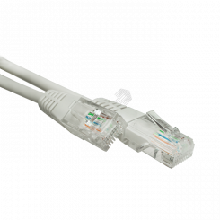 Шнур коммутационный SUPRLAN SYSTEM UTP Cat.5e. 4x2x26AWG (7x0.16mm) Cu PVC серый. 3m