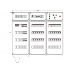 Щит управления электрообогревом DEVIbox HS 24x2700 D850 (в комплекте с терморегулятором) Щит управления электрообогревом DEVIbox HS 24x2700 D850 (в комплекте с терморегулятором)