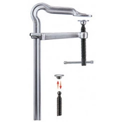 Струбцина OMEGA цельнометаллическая 500/120, усилие 5 кН, с Т-образной рукояткой, фиксированная скоба с запатентованной дугой OMEGA Струбцина OMEGA цельнометаллическая 500/120, усилие 5 кН, с Т-образной рукояткой, фиксированная скоба с запатентованной дугой OMEGA