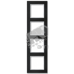 Рамка 4-я для горизонтальной/вертикальной установки  Серия- ACreation  Материал- стекло  Цвет- черный