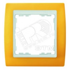 Рамка на 1 пост, S82, желтый - белый Рамка на 1 пост, S82, желтый - белый
