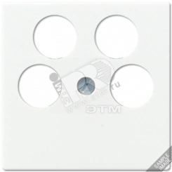 Крышка для SAT-TV-розетки с 4-мя гнездами слоновая кость Крышка для SAT-TV-розетки с 4-мя гнездами слоновая кость