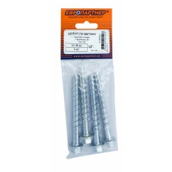 Шуруп по бетону HEX 10x80 TX40 оцинкованный (4 шт.) Шуруп по бетону HEX 10x80 TX40 оцинкованный (4 шт.)