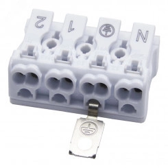 Клемма монтажная с заземлением, 4 контактные группы, Stekker Клемма монтажная с заземлением, 4 контактные группы, Stekker