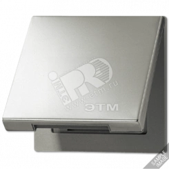 Крышка откидная для штепсельных розеток с платой 50?50 мм алюминий Крышка откидная для штепсельных розеток с платой 50?50 мм алюминий