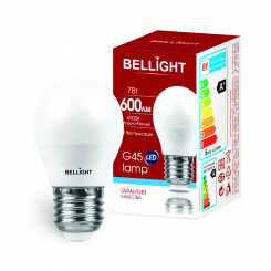 Лампа светодиодная LED 7Вт 6500K 600Лм E27 Шар Bellight