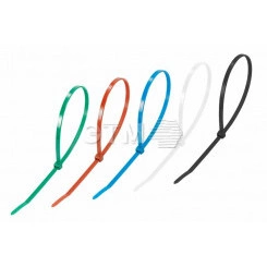 Хомут-стяжкa нeйлонoвая 300x4,8 мм, цветная, упаковка 25 шт
