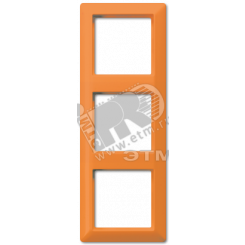 Рамка 3-я для горизонтальной/вертикальной установки  Серия- AS550  Материал- термопласт  Цвет- оранжевый