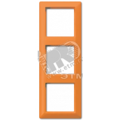 Рамка 3-я для горизонтальной/вертикальной установки Серия- AS550 Материал- термопласт Цвет- оранжевый Рамка 3-я для горизонтальной/вертикальной установки Серия- AS550 Материал- термопласт Цвет- оранжевый
