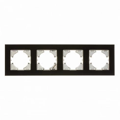 UGRA рамка 4-местная, алюминий, чёрный. UGRA рамка 4-местная, алюминий, чёрный.