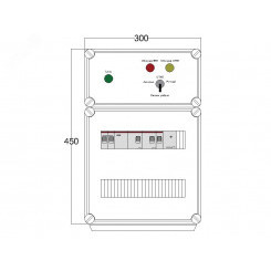 Щит управления электрообогревом DEVIBOX HR 2x2800 D330 (в комплекте с терморегулятором и датчиком температуры)