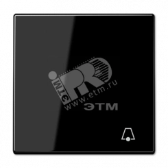 Клавиша для выключателя с символом звонок черная Клавиша для выключателя с символом звонок черная