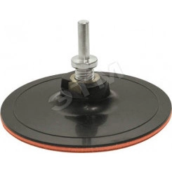 Диск шлифовальный с липучкой, гайка М14 + переходник для дрели, 125х3 мм Диск шлифовальный с липучкой, гайка М14 + переходник для дрели, 125х3 мм