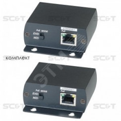 Комплект (передатчик+приёмник) Ethernet 1хRJ45, 1хBNC до 300 м