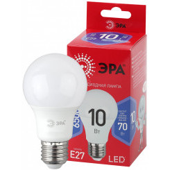 Лампа светодиодная LED A60-10W-865-E27 R  (диод, груша, 10Вт, хол, E27) (10/100/2000) ЭРА