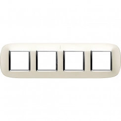 Axolute Рамка эллипс 4x2 модуля серебро Axolute Рамка эллипс 4x2 модуля серебро