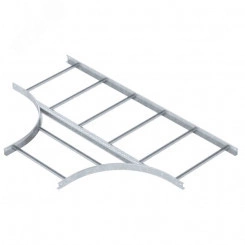 Т-образная секция лестничного лотка 60х600 мм R=500 мм Т-образная секция лестничного лотка 60х600 мм R=500 мм