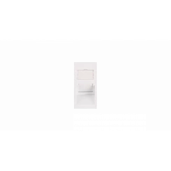 Вставка, британский формат, 25x50мм, 1 порт, под модули Keystone, наклонная, бел Вставка, британский формат, 25x50мм, 1 порт, под модули Keystone, наклонная, бел