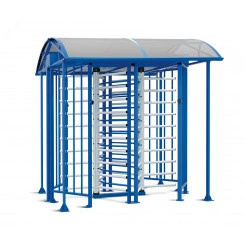 Турникет PERCo-RTD-20.1 роторный полноростовый сдвоенный корпус - синий цвет, ротор и планки - светло-бежевый цвет Турникет PERCo-RTD-20.1 роторный полноростовый сдвоенный корпус - синий цвет, ротор и планки - светло-бежевый цвет