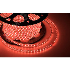 Лента уличная LED герметичная в силиконовой оболочке 220В 13х8мм IP65 SMd5050 60 диодов/метр красный (бухта 50м)
