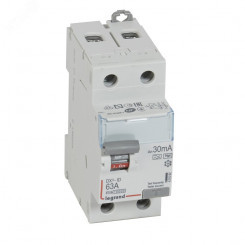 Выключатель дифференциального тока (УЗО) DX3 2П 63А Hpi30мА