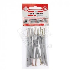 Дюбель-гвоздь 6х80 грибовидный бортик, полипропилен (10шт) Дюбель-гвоздь 6х80 грибовидный бортик, полипропилен (10шт)