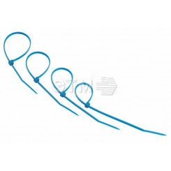 Хомут-стяжкa нeйлонoвая 150x2,5 мм, синяя, упаковка 25 шт