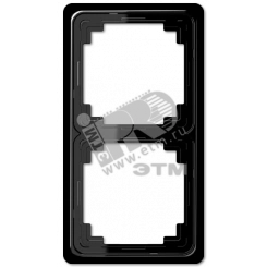 Рамка 2 поста универсальная черная Рамка 2 поста универсальная черная