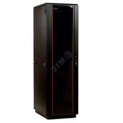 Шкаф телекоммуникационный напольный 47U (600х800) дверь стекло черный