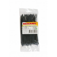 Хомут-стяжка кабельная нейлоновая 150x2,5 мм, черная, упаковка 100 шт