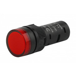 Лампа AD16DS(LED)матрица d16мм красный 230В AC