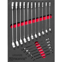 Набор ключей комбинированных в EVA ложементе 280х375 мм, 17 предметов