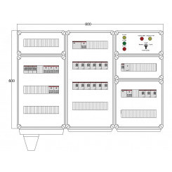 Щит управления электрообогревом DEVIBOX HR 15x2800 D330 (в комплекте с терморегулятором и датчиком температуры)