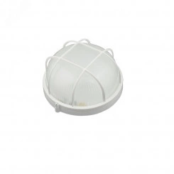 Светильник влагозащищенный под лампу Е27 UWL-R02 100W/E27 IP54 WHITE Kруг/Решетка