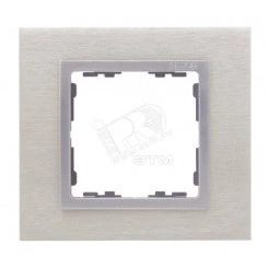 Рамка на 2 поста, S82N, сталь матовая - алюминий (металл) Рамка на 2 поста, S82N, сталь матовая - алюминий (металл)