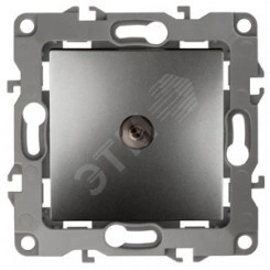 Розетка TV одиночная, Эра12, графит, 12-3101-12 Розетка TV одиночная, Эра12, графит, 12-3101-12