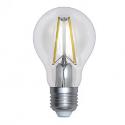 Лампа светодиодная диммируемая. LED-A60-12W/3000K/E27/CL/DIM GLA01TR Форма А, прозрачная. Серия Air. Теплый белый свет (3000K). Картон. ТМ Uniel.