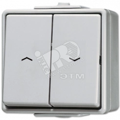 Выключатель для управления жалюзи для накладного монтажа IP44 Выключатель для управления жалюзи для накладного монтажа IP44