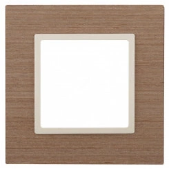 Рамка на 1 пост, дерево, Эра Elegance, ясень+сл.кость, 14-5301-07 Рамка на 1 пост, дерево, Эра Elegance, ясень+сл.кость, 14-5301-07